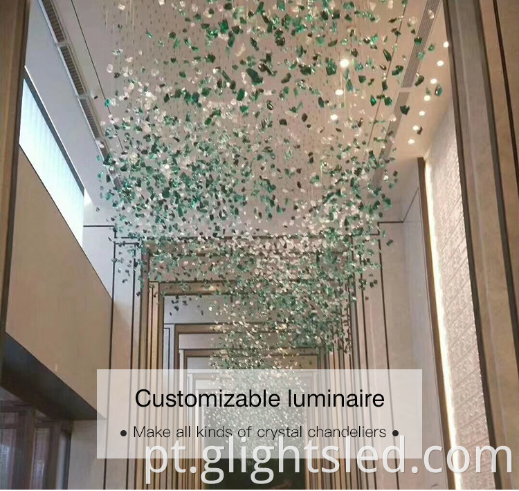 Novo produto Design moderno decoração personalizada Crystal Project Big Hotel Lobby Chandelier